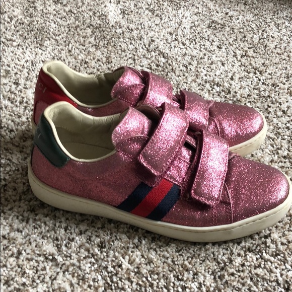 pink sparkly gucci shoes